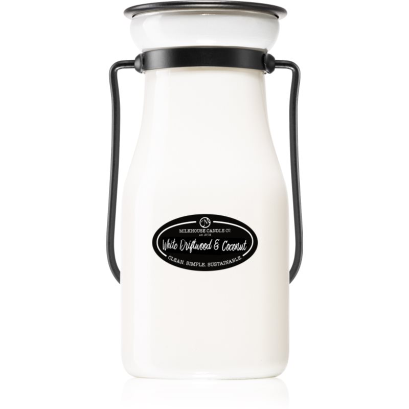 Milkhouse Candle Co. Creamery White Driftwood & Coconut vonná sviečka Milkbottle 227 g