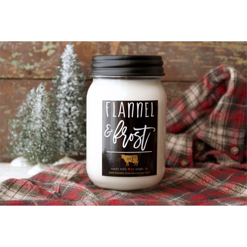 Milkhouse Candle Co. Farmhouse Flannel & Frost Aроматична свічка Mason Jar 368 гр