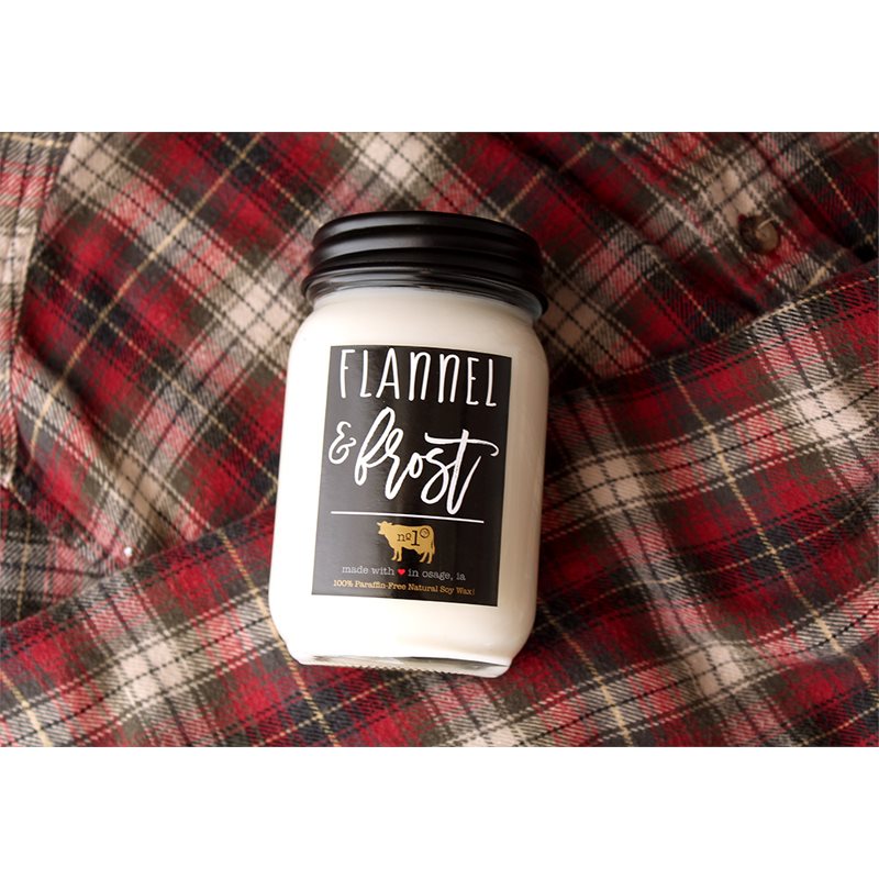 Milkhouse Candle Co. Farmhouse Flannel & Frost Aроматична свічка Mason Jar 368 гр