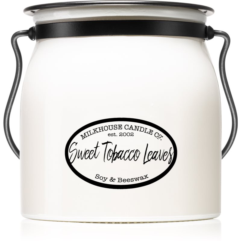 Milkhouse Candle Co. Creamery Sweet Tobacco Leaves bougie parfumée Butter Jar 454 g