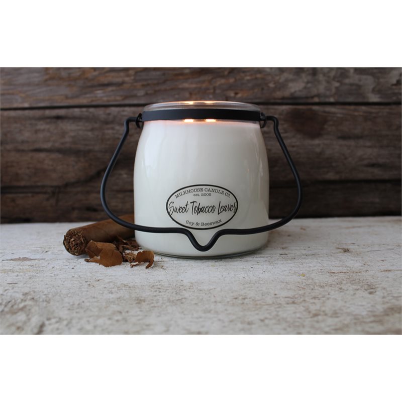 Milkhouse Candle Co. Creamery Sweet Tobacco Leaves Aроматична свічка Butter Jar 454 гр