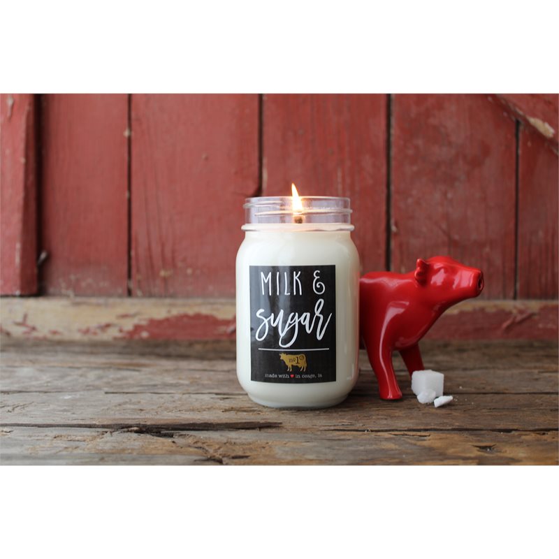 Milkhouse Candle Co. Farmhouse Milk & Sugar Aроматична свічка Mason Jar 368 гр