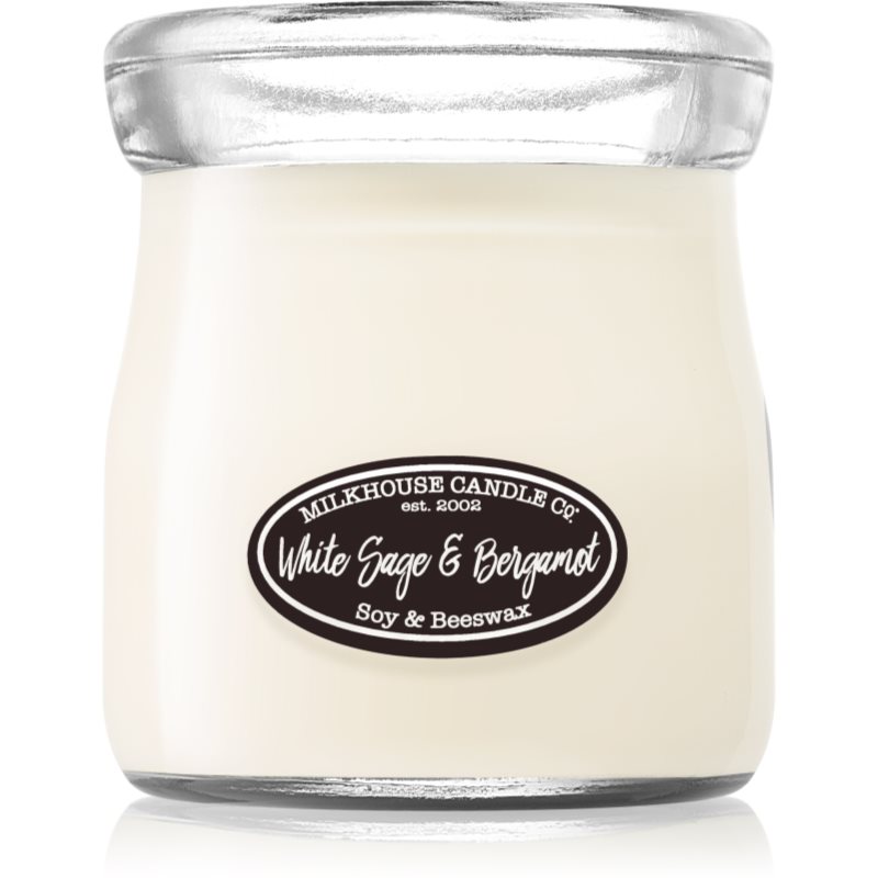 Milkhouse Candle Co. Creamery White Sage & Bergamot mirisna svijeća Cream Jar 142 g