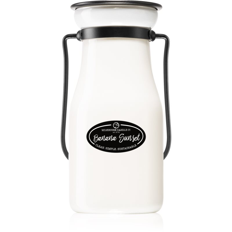 Milkhouse Candle Co. Creamery Banana Sunset kvapioji žvakė pieno buteliuke 227 g