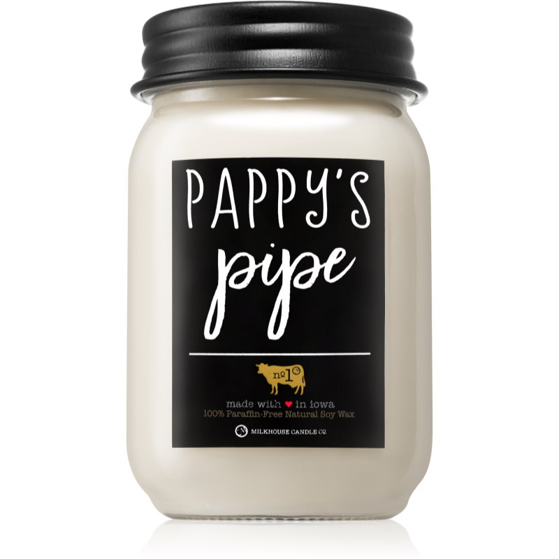 Milkhouse Candle Co. Farmhouse Pappy's Pipe scented candle Mason Jar 368 g
