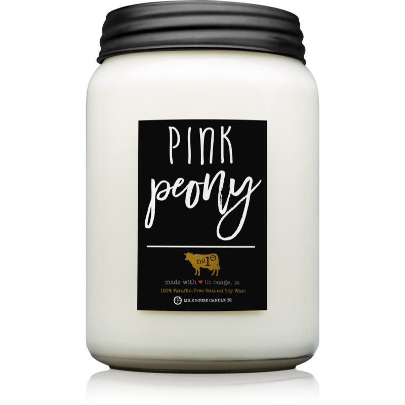 

Milkhouse Candle Co. Farmhouse Pink Peony aроматична свічка Mason Jar