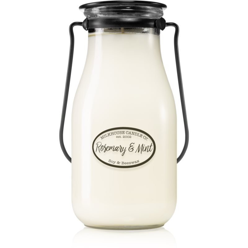 Milkhouse Candle Co. Creamery Rosemary & Mint Scented Candle Milkbottle 397 G