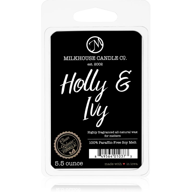 Milkhouse Candle Co. Creamery Holly & Ivy vosek za aroma lučko 155 g