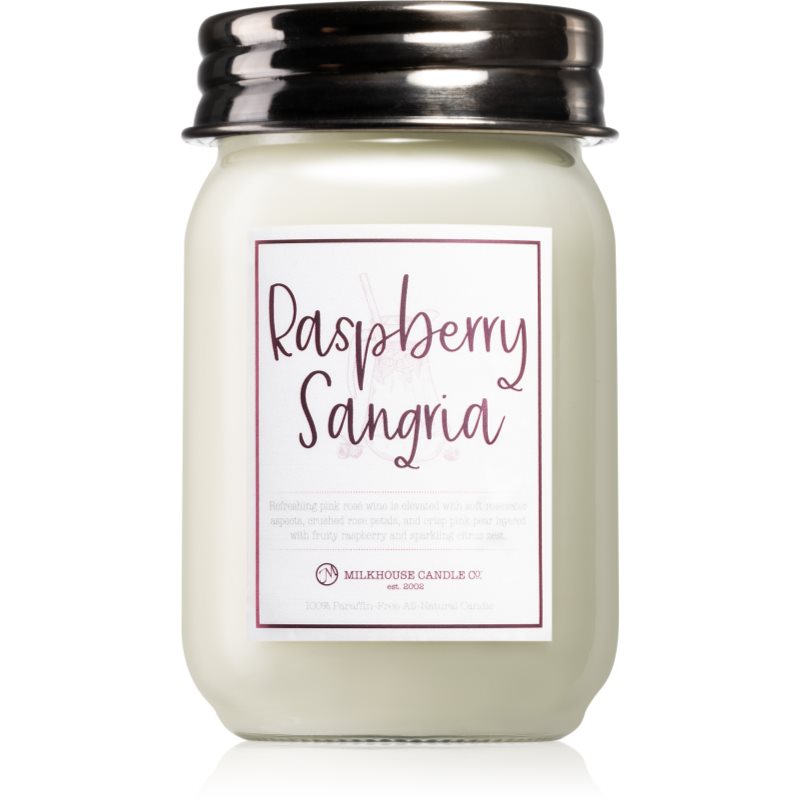 

Milkhouse Candle Co. Farmhouse Raspberry Sangria aроматична свічка Mason Jar