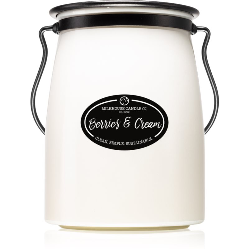 Milkhouse Candle Co. Creamery Berries & Cream kvapioji žvakė sviestiniame indelyje 624 g