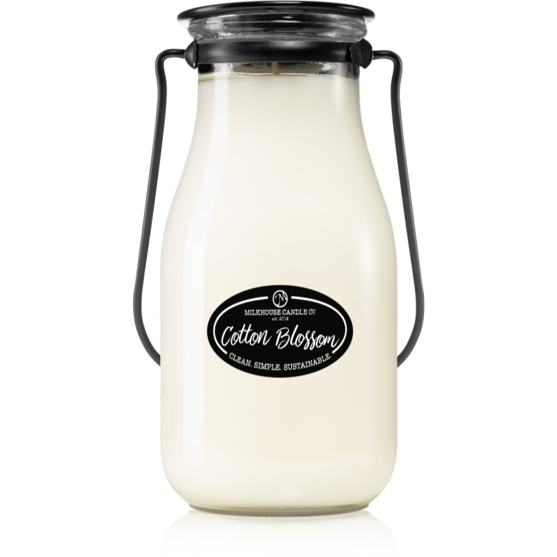 Milkhouse Candle Co. Creamery Cotton Blossom kvapioji žvakė pieno buteliuke 397 g