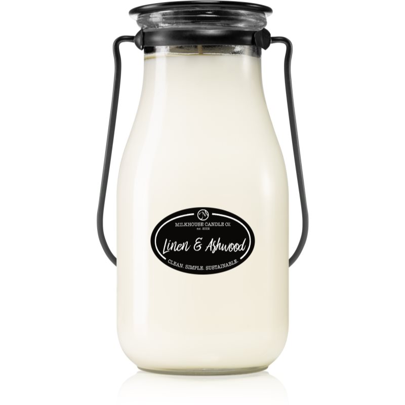 Milkhouse Candle Co. Creamery Linen & Ashwood Aроматична свічка I. Milkbottle 396 гр