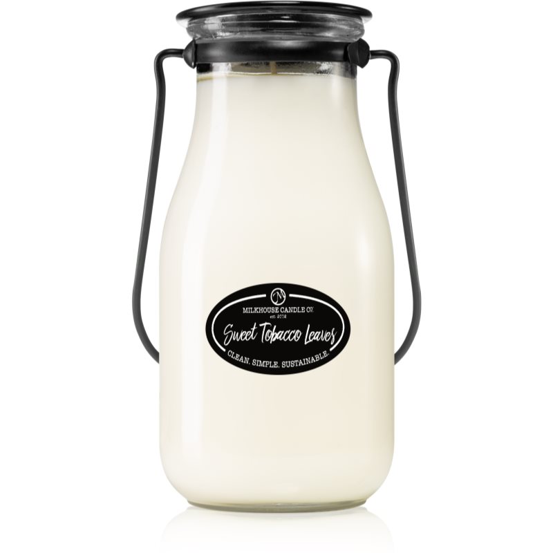 Milkhouse Candle Co. Creamery Sweet Tobacco Leaves aроматична свічка Milkbottle 397 гр