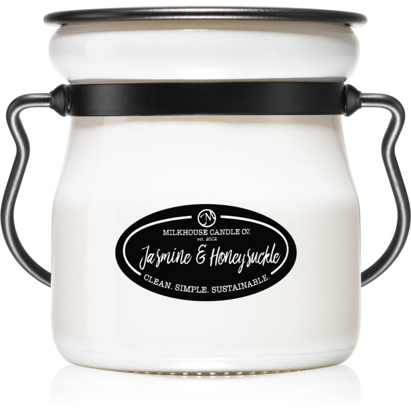 Milkhouse Candle Co. Creamery Jasmine & Honeysuckle dišeča sveča Cream Jar 142 g