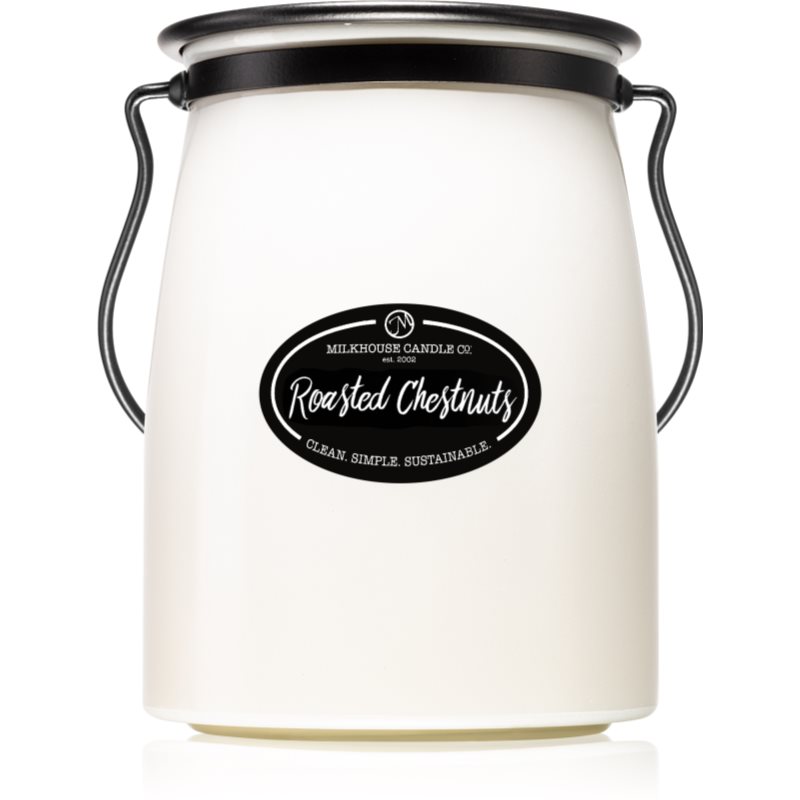 Milkhouse Candle Co. Creamery Roasted Chestnuts Scented Candle Butter Jar 624 G