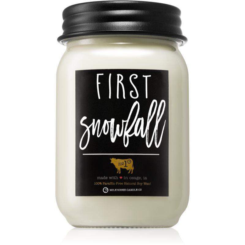 Milkhouse Candle Co. Farmhouse First Snowfall Aроматична свічка Mason Jar 369 гр