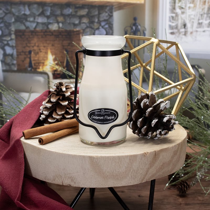 Milkhouse Candle Co. Creamery Cinnamon Fireside Duftkerze Milkbottle 396 g