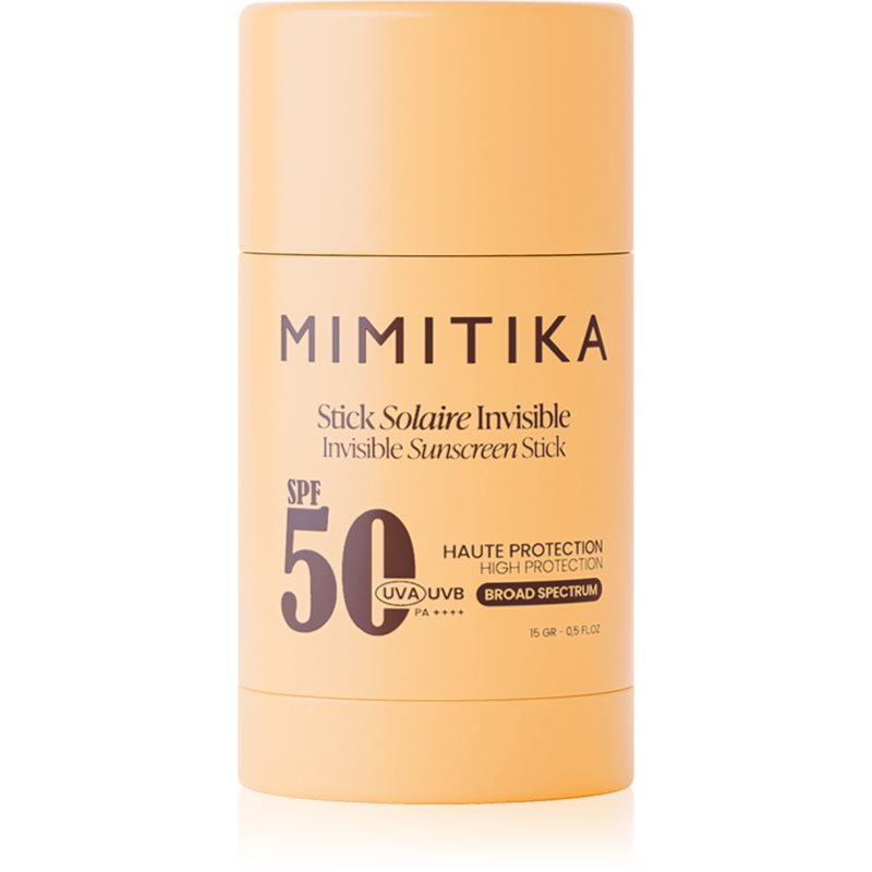 Mimitika Sun Invisible Sunscreen Stick SPF50 protection stick for sensitive areas SPF 50 15 g