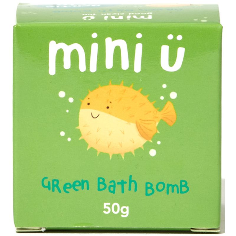 Mini-U Bath Bomb Green šnypštieji vonios burbulai 50 g