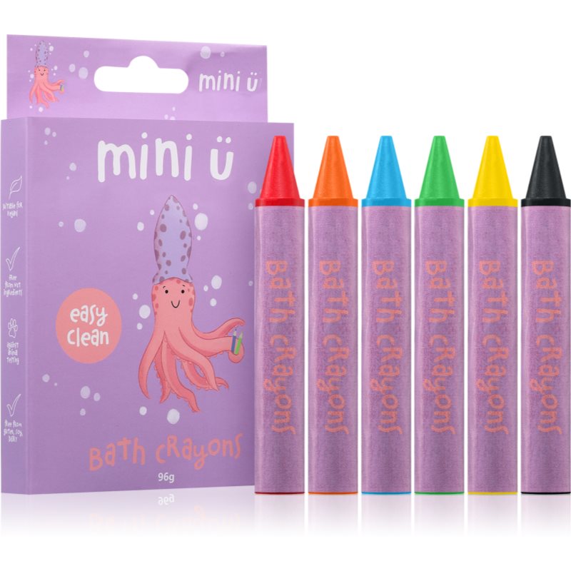 Mini-U Mini-U Bath Crayons χρωματιστά μολύβια για το μπάνιο 6x96 γρ