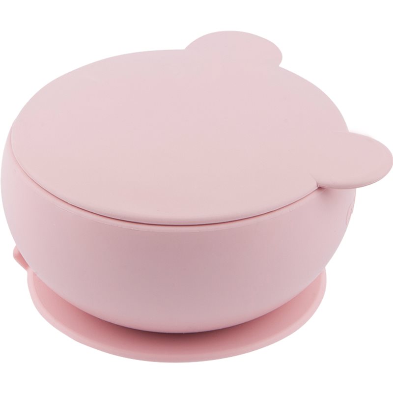 Minikoioi Bowl Pink Silicone Bowl With Suction Cup 1 Pc
