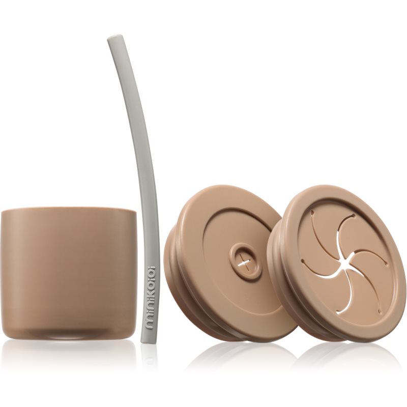 Minikoioi Minikoioi Sip+Snack Set σετ φαγητού για παιδιά Bubble Beige / Powder Grey 1 τμχ