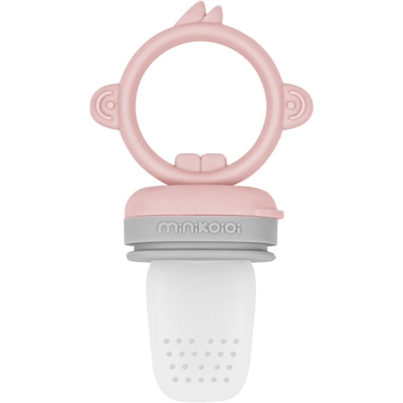 Minikoioi Feeder Teether Pinky Pink/ Powder Grey Teething Toy For Feeding Pinky Pink/Powder Grey