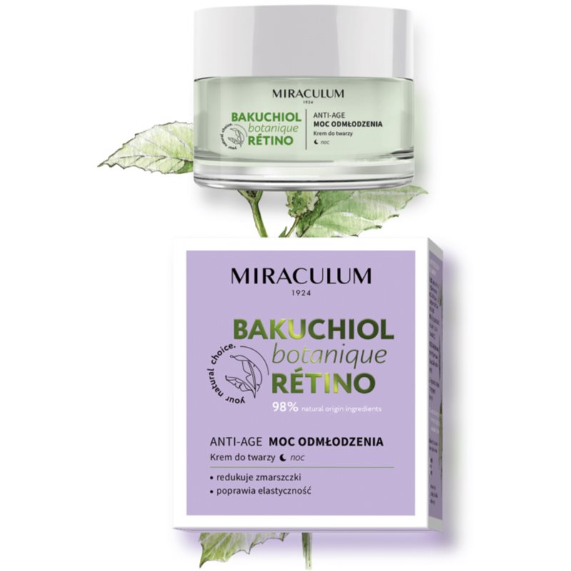 Miraculum Bakuchiol Crème De Nuit Hydratante Anti-rides 50 Ml