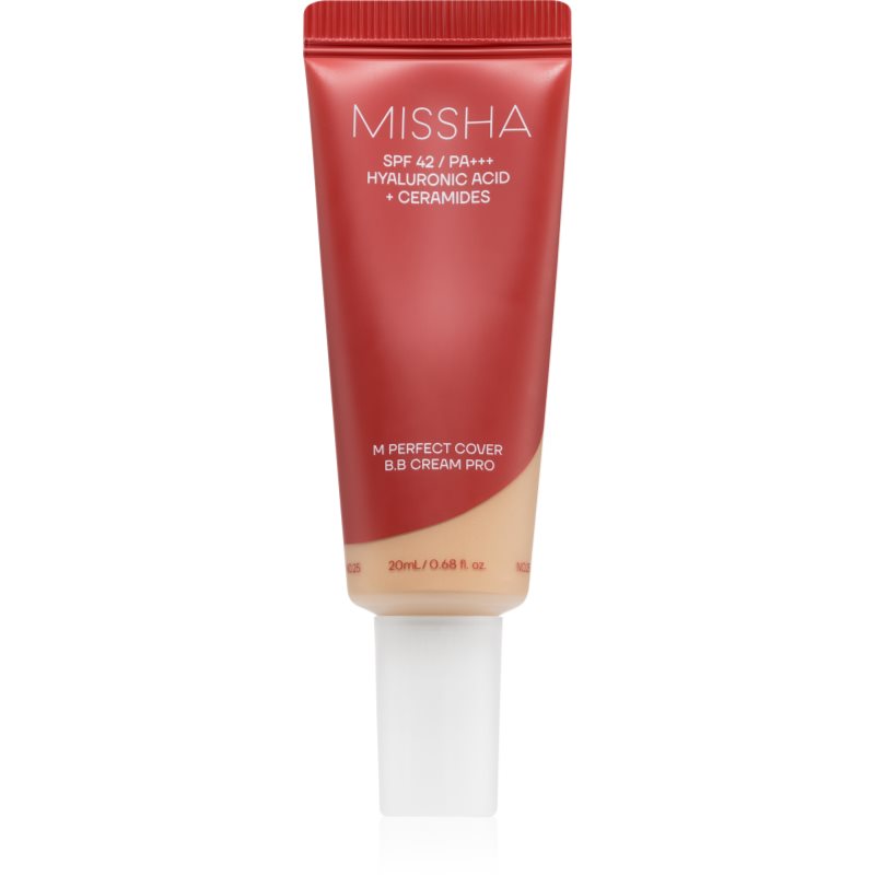 Missha M Perfect Cover BB Cream Pro vlažilna BB krema z visoko UV zaščito odtenek 25 20 ml