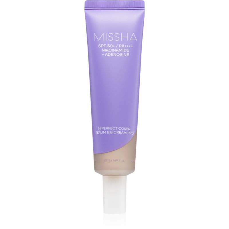 Missha M Perfect Cover Serum BB Cream Pro Täiustav BB kreem tasaseks nahatooniks SPF 50  varjund #21 50 ml