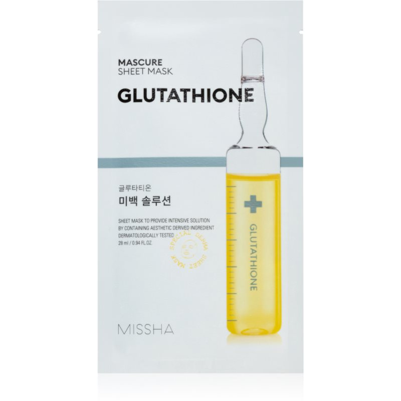 Missha Mascure Glutathione brightening sheet mask 28 ml
