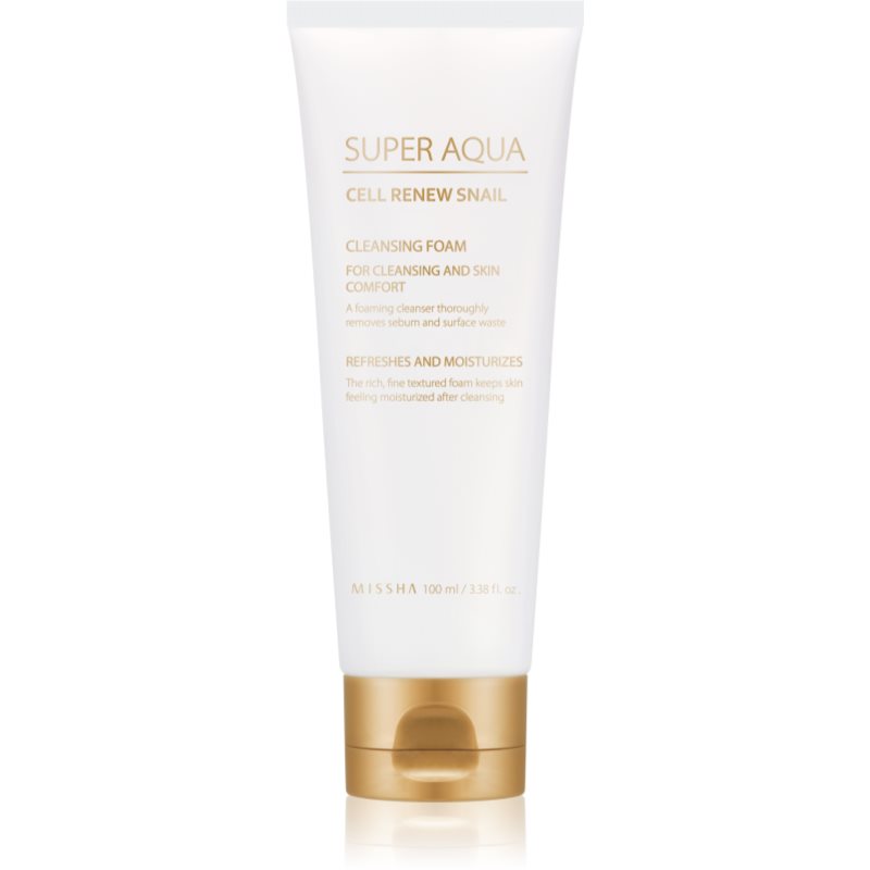 Missha Super Aqua Cell Renew Snail foam cleanser with snail extract 100 ml
