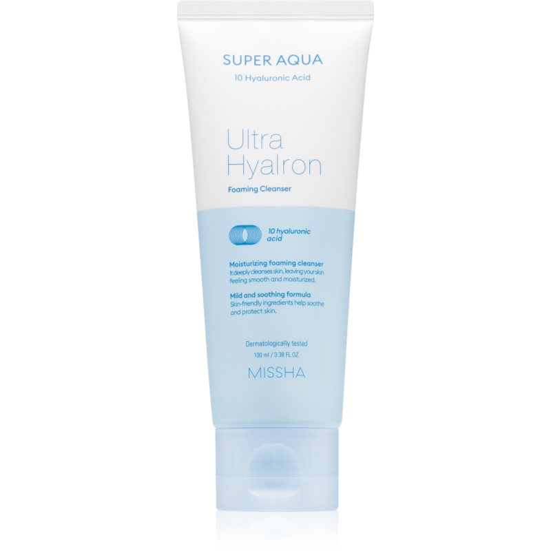 Missha Super Aqua Ultra Hyalron Firming Cleanser gentle cleansing gel for intensive hydration 100 ml