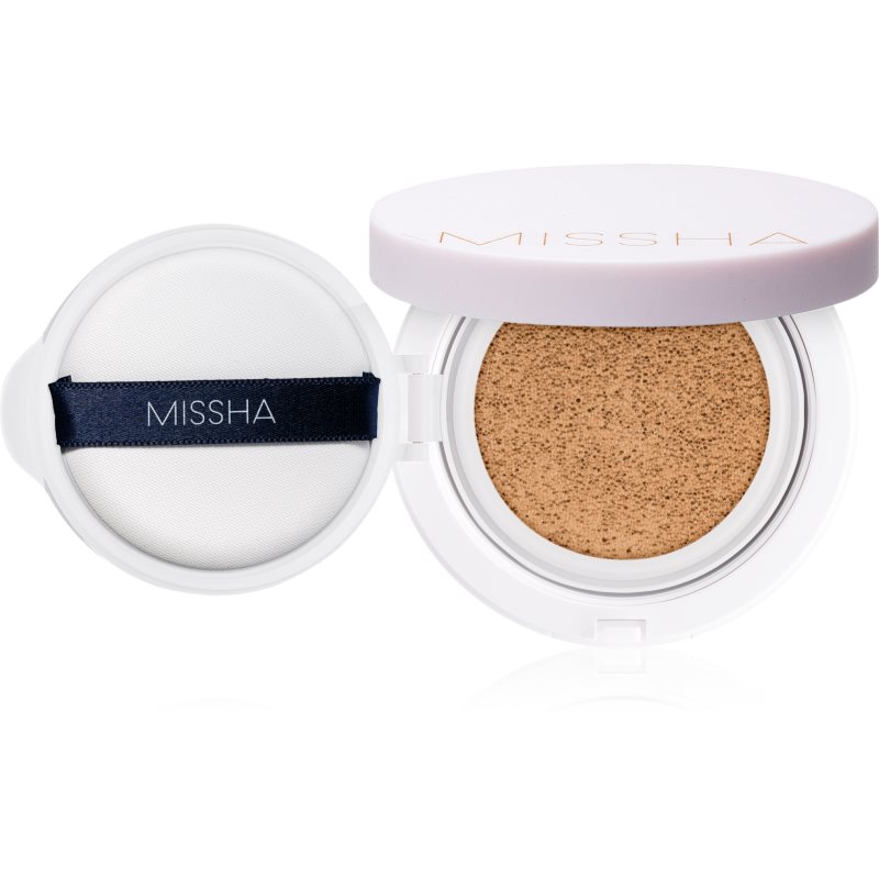 Missha Magic Cushion Cover Lasting dolgoobstojni tekoči puder v gobici SPF 50  odtenek #27 Honey Beige 15 g