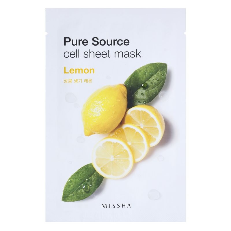 

Missha Pure Source тканинна маска для обличчя з освіжаючим ефектом Lemon