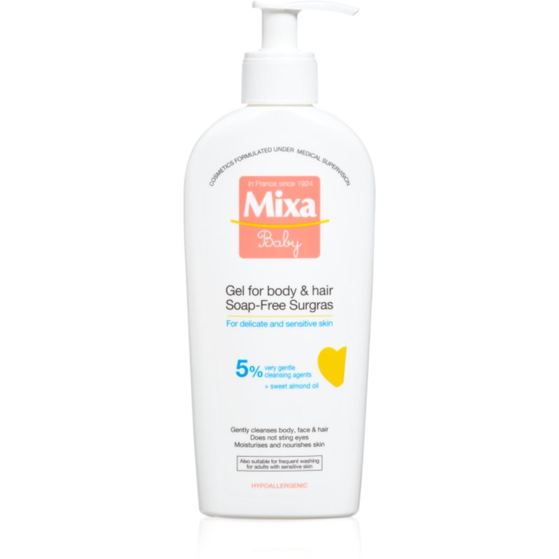 MIXA Baby dušo želė ir šampūnas „du viename“ vaikams 250 ml