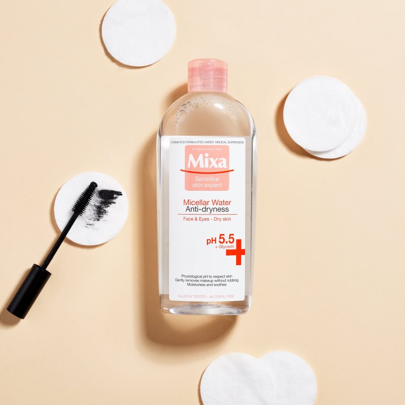 MIXA Anti-Dryness міцелярна вода проти сухості шкіри обличчя 400 мл