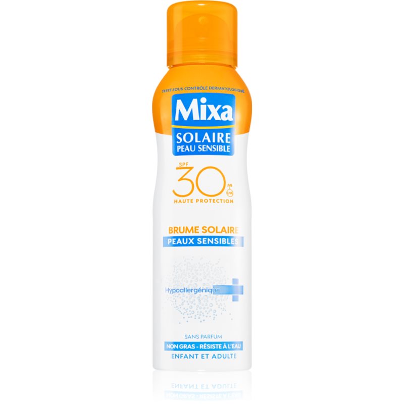 MIXA Solaire sprej na opaľovanie bez parfumácie pre citlivú pokožku SPF 30 200 ml