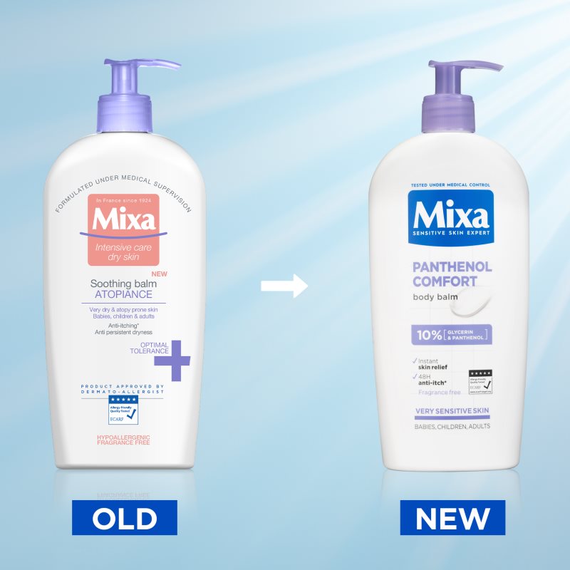 MIXA Atopiance заспокійливе молочко для тіла для дуже сухої та чутливої шкіри та для шкіри, схильної до атопічного дерматиту 400 мл