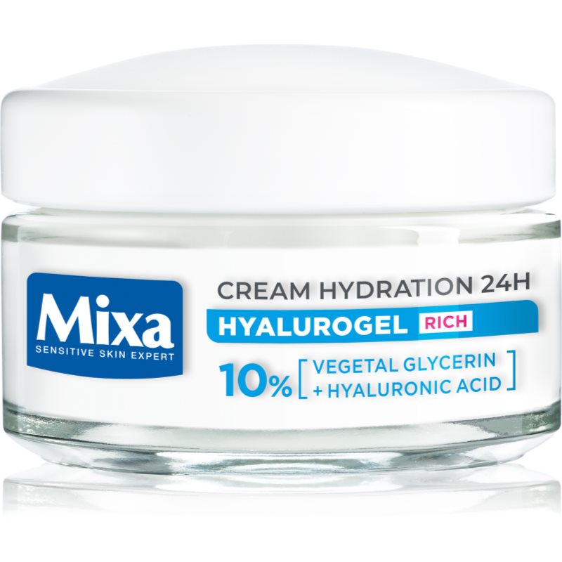 MIXA Hyalurogel Rich Intense Daily Moisturiser With Hyaluronic Acid 50 Ml