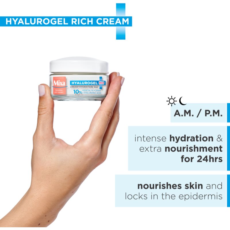 

MIXA Hyalurogel Rich інтенсивний зволожуючий денний крем з гіалуроновою кислотою