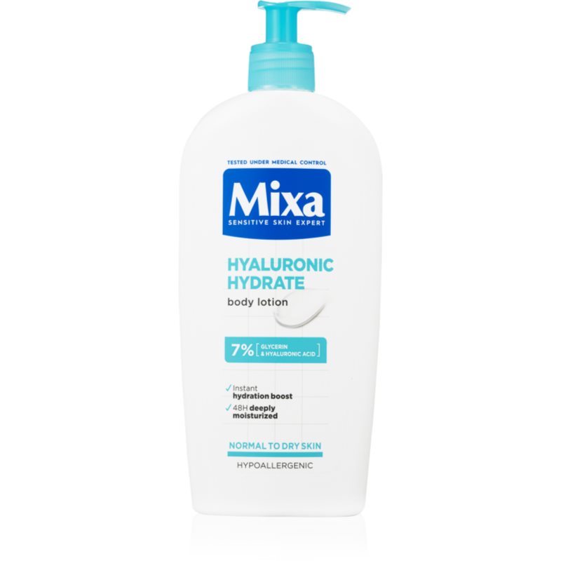 E-shop MIXA Hyalurogel intenzivní hydratační tělové mléko pro suchou a citlivou pokožku 400 ml