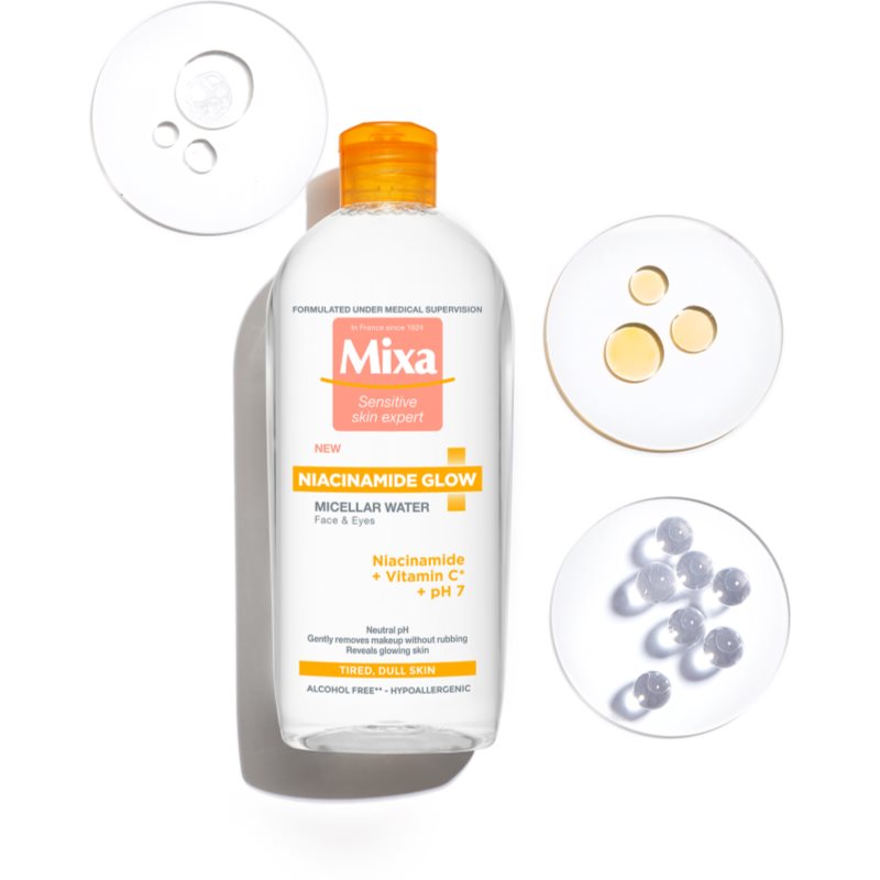 MIXA Niacinamide Glow Міцелярна вода для сяючої шкіри 400 мл