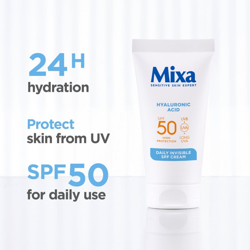 MIXA Daily Invisible SPF Cream зволожуючий денний крем SPF 50 50 мл