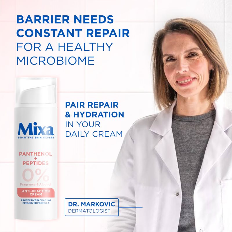 Mixa Anti Reaction regeneračný krém s peptidmi 50 ml