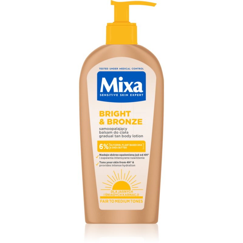 Mixa Bright & Bronze Selbstbräuner-Balsam für den Körper 250 ml