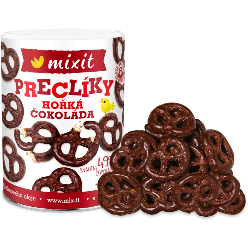 MIXIT Praclíky Horká čokoláda praclíky v čokoláde 250 g