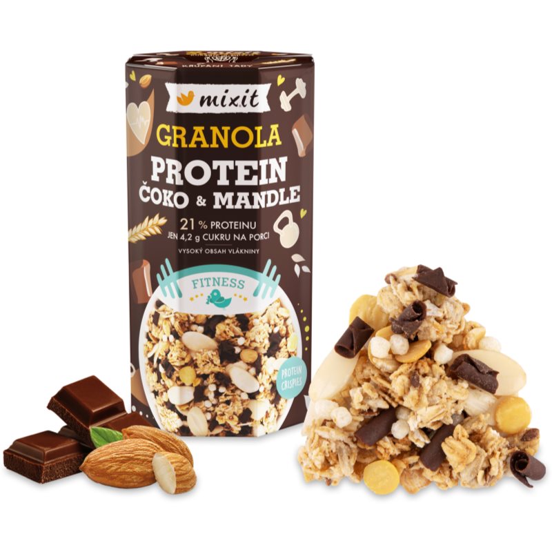 MIXIT Proteínová granola z pece Čoko & mandle granola s proteínom 450 g