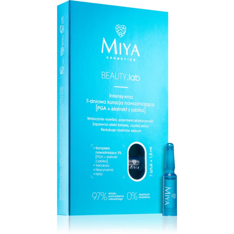 MIYA Cosmetics BEAUTY.lab tratament intensiv cu efect de hidratare 7x1,5 ml