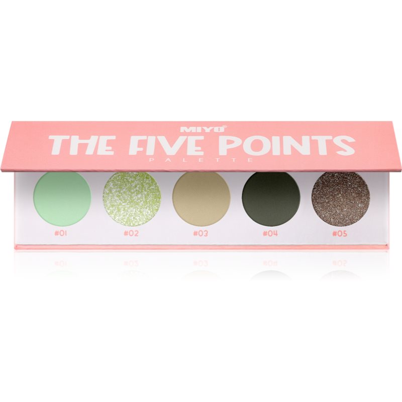 Miyo Miyo Eyeshadow The five points Παλέτα σκιών για τα μάτια απόχρωση 36 Pistachio gelato 1 τμχ